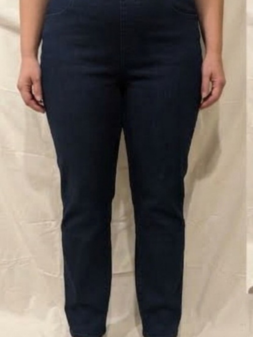 NYDJ SpanSpring Lift Tuck Pull-On Straight Jeans Dark Wash 1XT Tall Plus Size